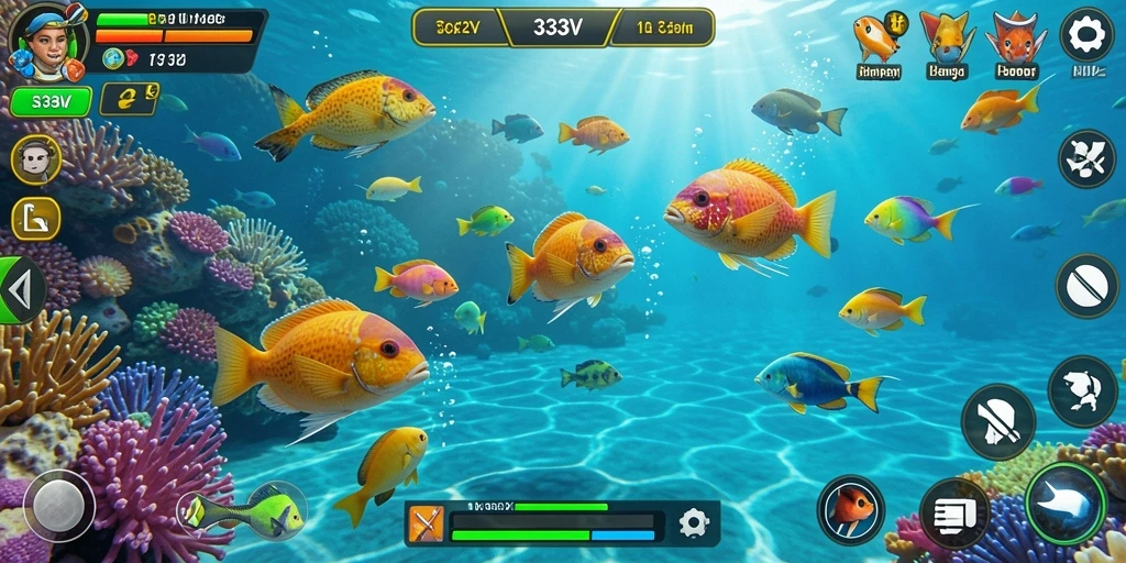 Screenshot gameplay Tembak Ikan yang menegangkan di 333V.