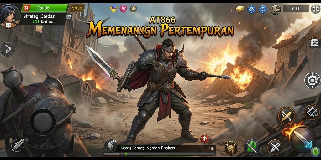 Screenshot AT866 menampilkan strategi pertempuran yang mendebarkan.