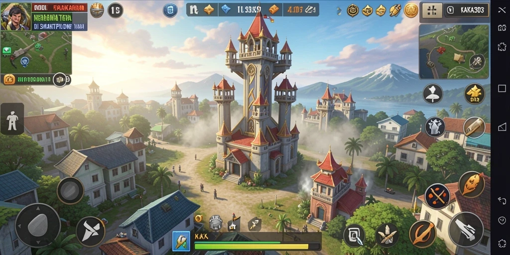 Screenshot gameplay menara pertahanan penuh aksi di KAKA303.
