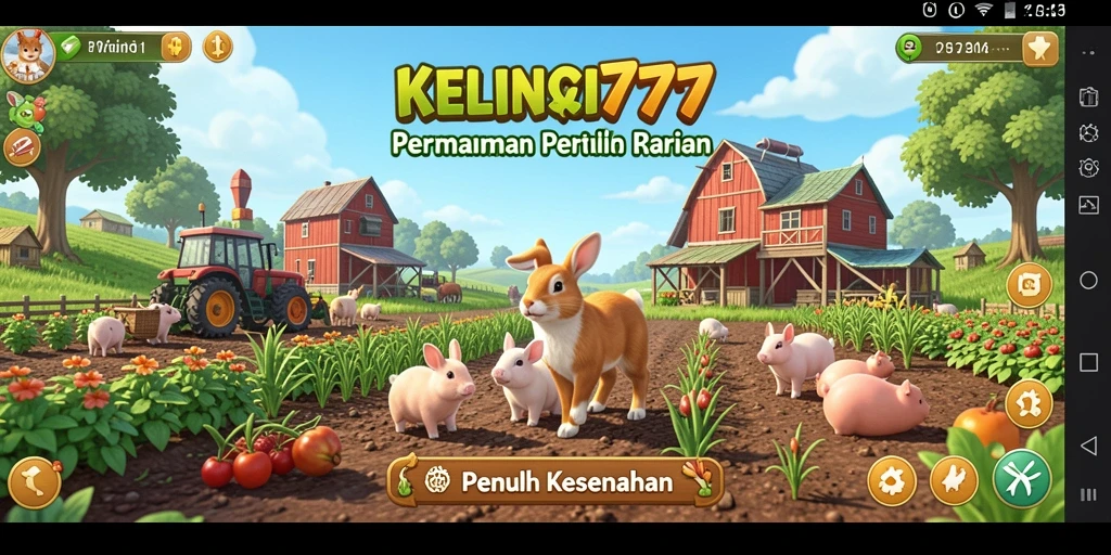 Tampilan gameplay menarik dalam dunia pertanian KELINCI777.