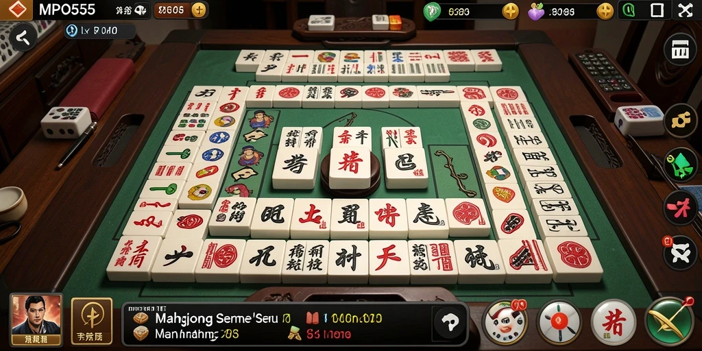 Screenshot utama MPO555 menampilkan gameplay seru dalam permainan Mahjong.