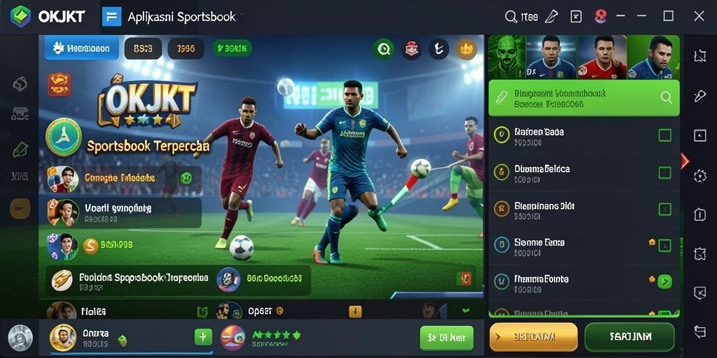 Tampilan gameplay menarik dari aplikasi Sportsbook OKJKT.
