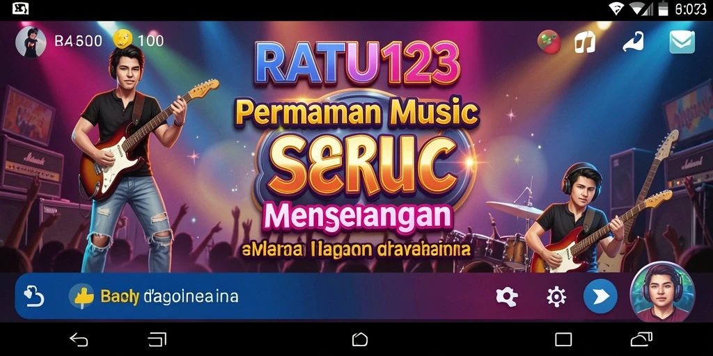 Tampilan gameplay seru dalam RATU123 dengan musik yang memukau.