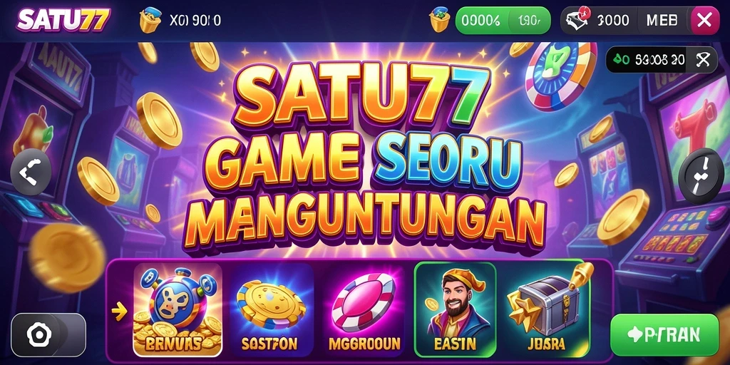 Tampilan menakjubkan gameplay SLOT SATU77 dalam aksi.