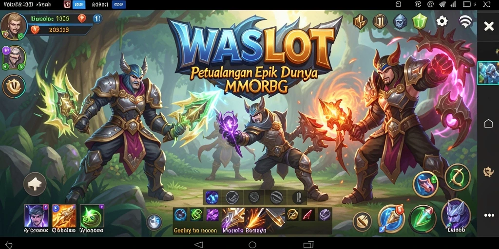 Tangkapan layar menunjukkan aksi seru dalam gameplay WASLOT MMORPG.