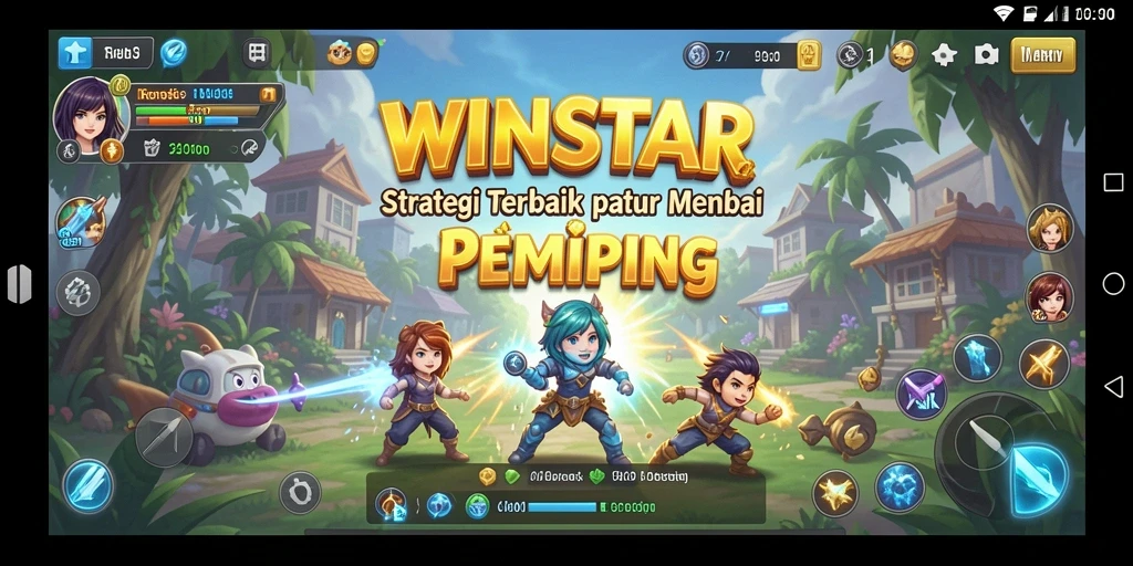 Tangkapan layar utama WINSTAR dengan gameplay strategi yang menegangkan.
